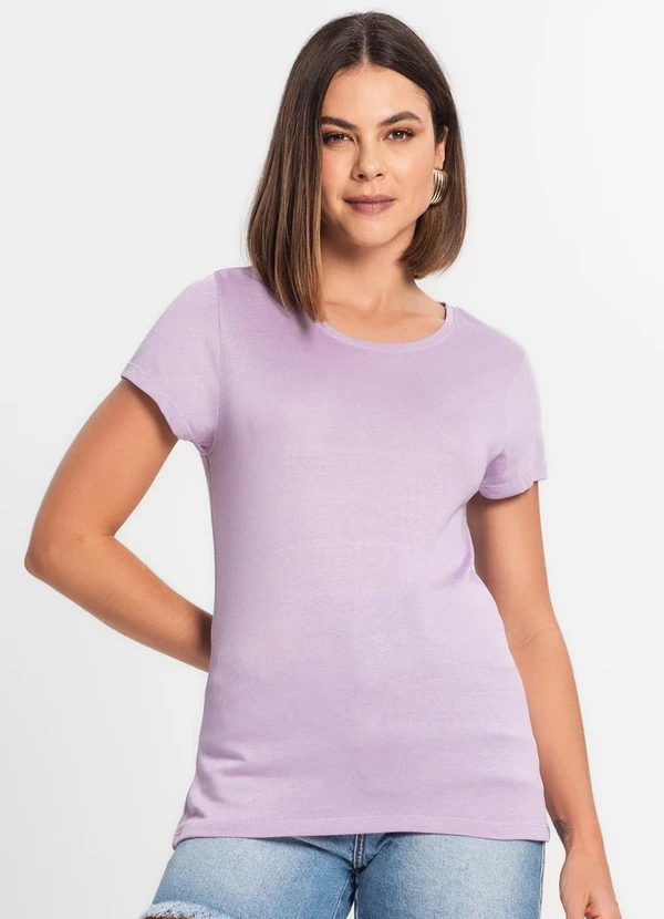 Rovitex - Blusa Feminina Básica Visco Tricot Roxo