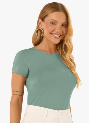Rovitex - Blusa Feminina Básica Visco Tricot Verde - ROVITEX