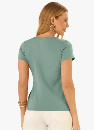 Rovitex - Blusa Feminina Básica Visco Tricot Verde - ROVITEX