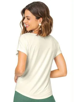 Rovitex - Blusa Feminina Básico Bege - ROVITEX