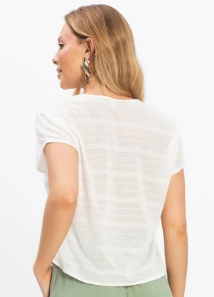 Infinita Cor - Blusa Feminina Bege - INFINITA COR