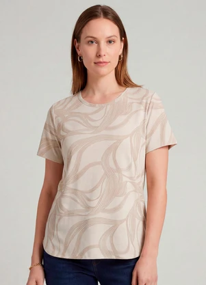 Infinita Cor - Blusa Feminina Bege - INFINITA COR