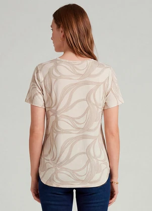 Infinita Cor - Blusa Feminina Bege - INFINITA COR