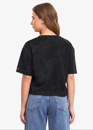Minty - Blusa Feminina Box com Strass Preto - MINTY