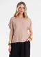 Endless - Blusa Feminina Box em Sarja Lisa Marrom - variação: Marrom