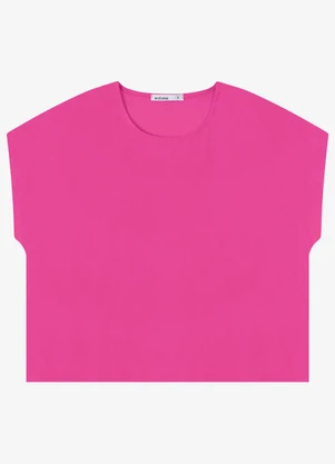 Endless - Blusa Feminina Box em Sarja Lisa Rosa - ENDLESS