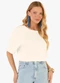 Rovitex - Blusa Feminina Box em Tecido Viscose Bege - variação: Bege