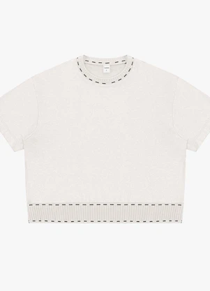 Rovitex - Blusa Feminina Box Viscotorcion Bege - ROVITEX