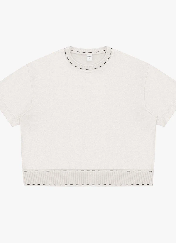 Rovitex - Blusa Feminina Box Viscotorcion Bege