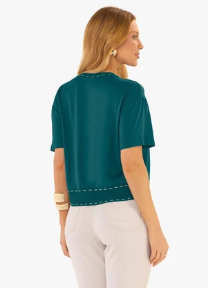 Rovitex - Blusa Feminina Box Viscotorcion Verde - ROVITEX