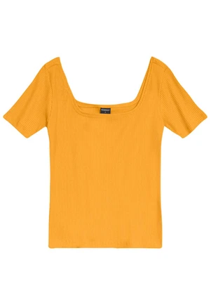Essendi - Blusa Feminina Canelada Amarelo - ESSENDI