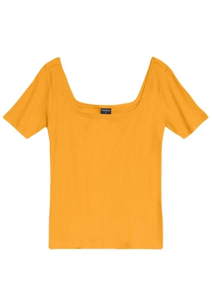 Essendi - Blusa Feminina Canelada Amarelo - ESSENDI