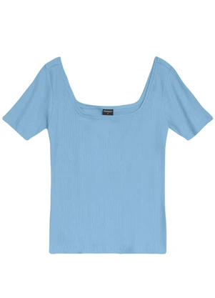 Essendi - Blusa Feminina Canelada Azul - ESSENDI