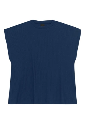 Essendi - Blusa Feminina Canelada Azul - ESSENDI