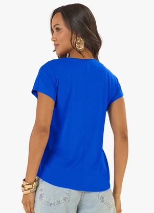 Rovitex - Blusa Feminina Canelada Azul - ROVITEX
