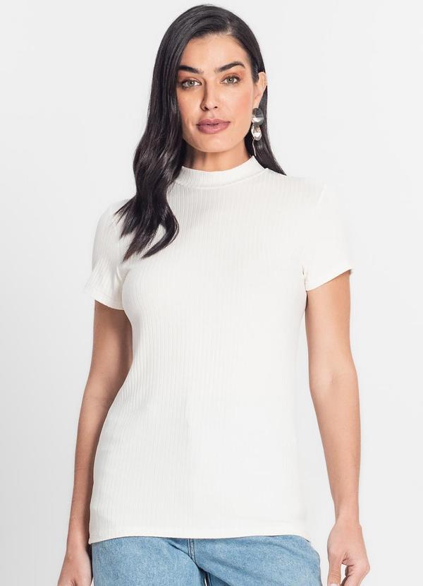 Select - Blusa Feminina Canelada Bege