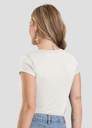 Dianna - Blusa Feminina Canelada Bege - DIANNA