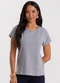 Rovitex - Blusa Feminina Canelada Branco - variação: Cinza