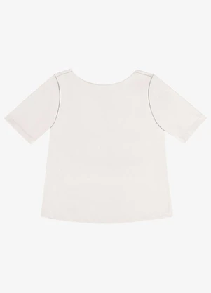 Veev - Blusa Feminina Canelada de Poliamida Bege - VEEV