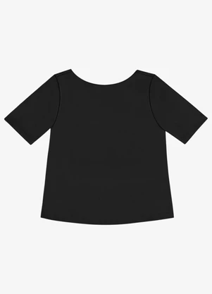 Veev - Blusa Feminina Canelada de Poliamida Preto - VEEV