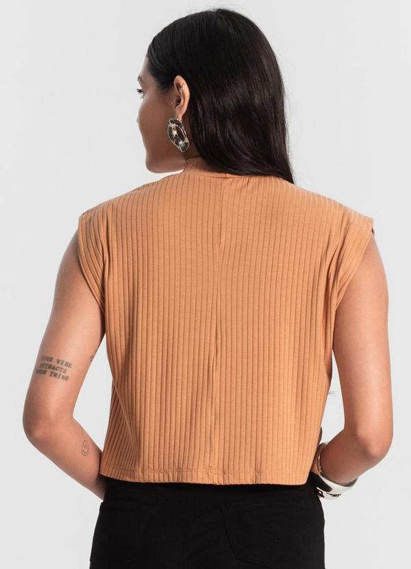 Rovitex - Blusa Feminina Canelada Marrom 2