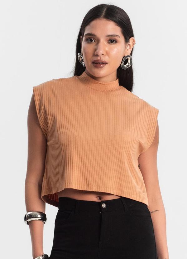 Rovitex - Blusa Feminina Canelada Marrom 4