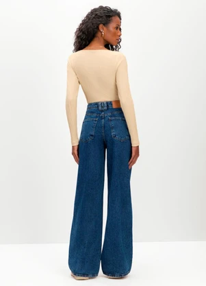 Essendi - Blusa Feminina Canelada Natural - ESSENDI