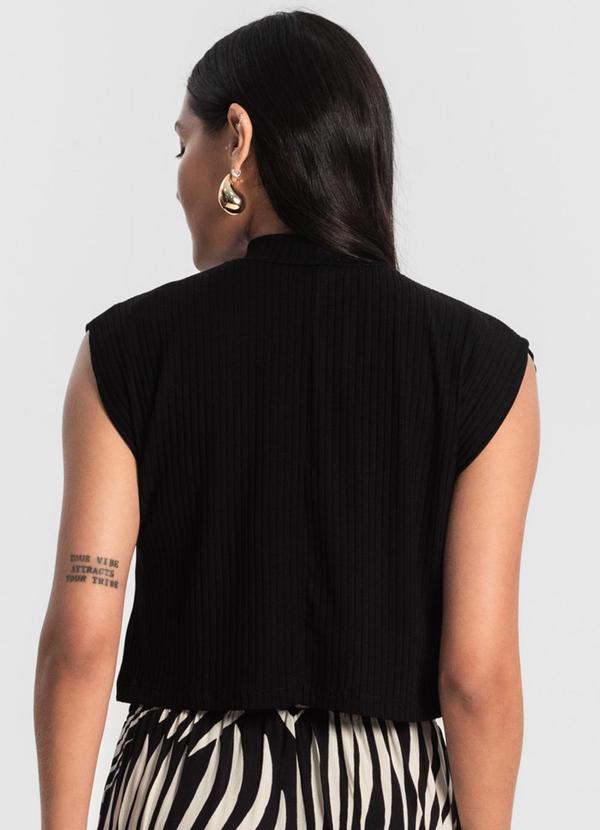 Rovitex - Blusa Feminina Canelada Preto 2