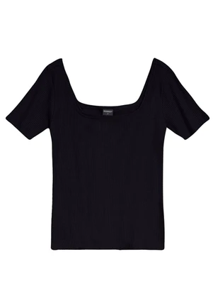 Essendi - Blusa Feminina Canelada Preto - ESSENDI