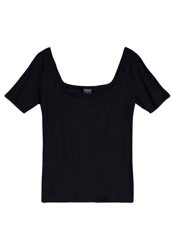 Essendi - Blusa Feminina Canelada Preto 2