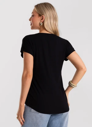 Rovitex - Blusa Feminina Canelada Preto - ROVITEX