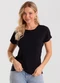 Rovitex - Blusa Feminina Canelada Branco - variação: Preto