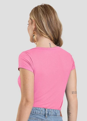 Dianna - Blusa Feminina Canelada Rosa - DIANNA