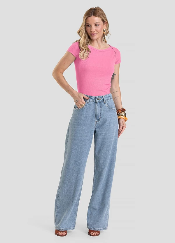 Dianna - Blusa Feminina Canelada Rosa 3