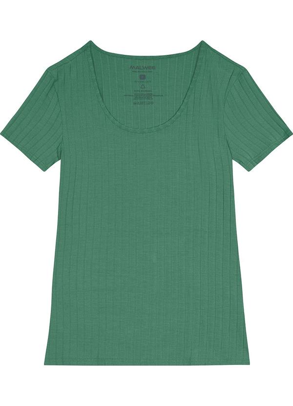 Malwee - Blusa Feminina Canelada Verde