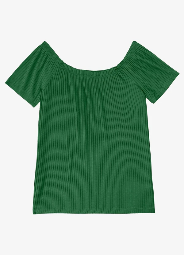 Infinita Cor - Blusa Feminina Canelada Verde 2