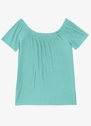 Infinita Cor - Blusa Feminina Canelada Verde - INFINITA COR