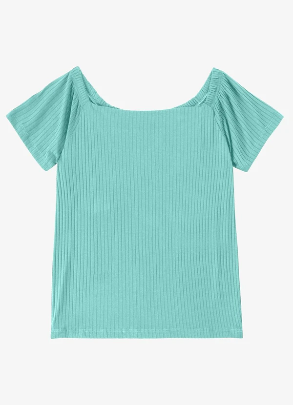 Infinita Cor - Blusa Feminina Canelada Verde