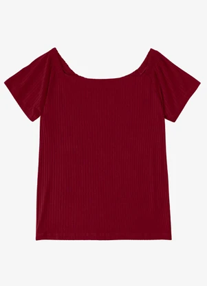 Infinita Cor - Blusa Feminina Canelada Vermelho - INFINITA COR
