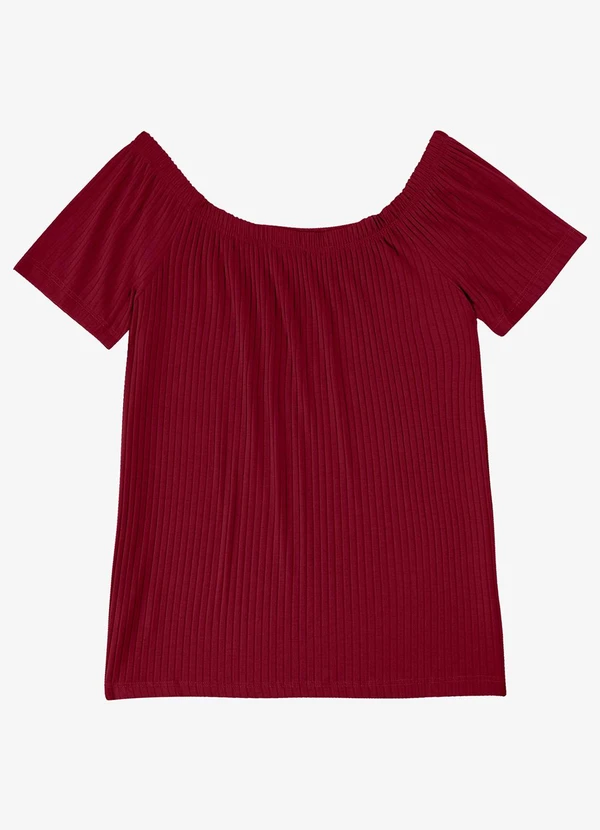 Infinita Cor - Blusa Feminina Canelada Vermelho 2