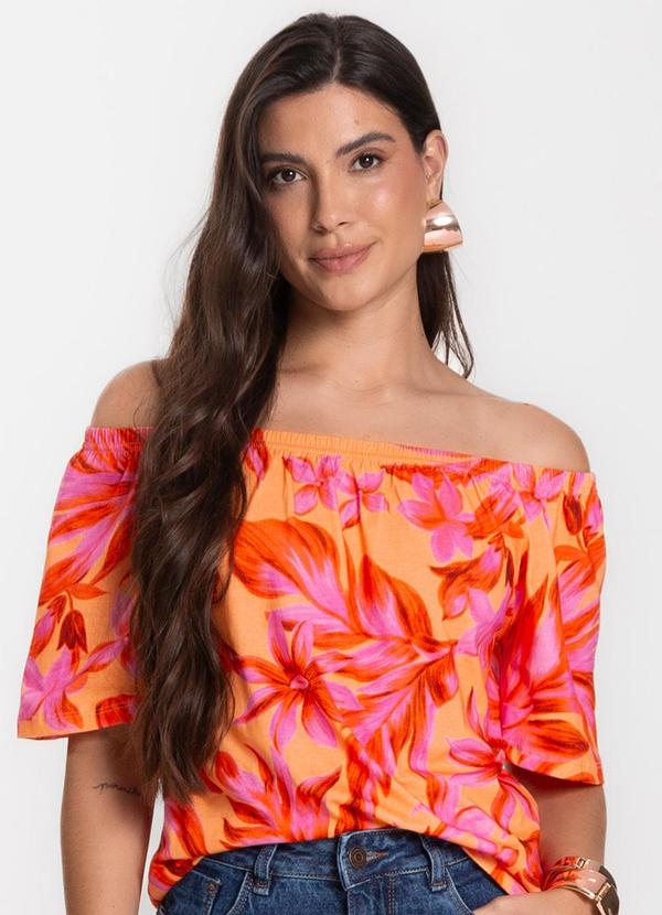 Infinita Cor - Blusa Feminina Ciganinha Amarelo 1