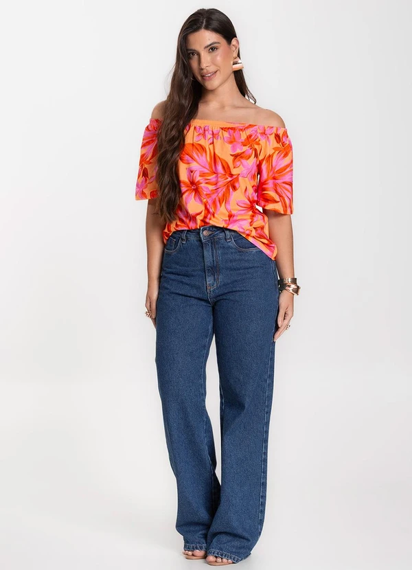 Infinita Cor - Blusa Feminina Ciganinha Amarelo 3