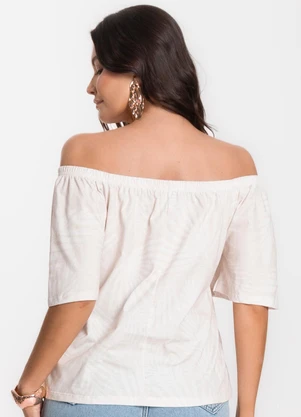 Infinita Cor - Blusa Feminina Ciganinha Bege - INFINITA COR