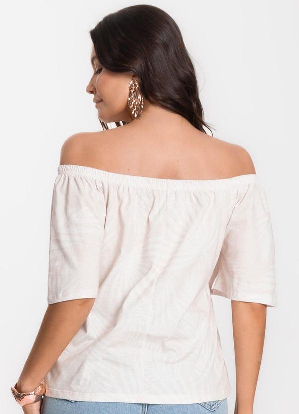 Infinita Cor - Blusa Feminina Ciganinha Bege 2