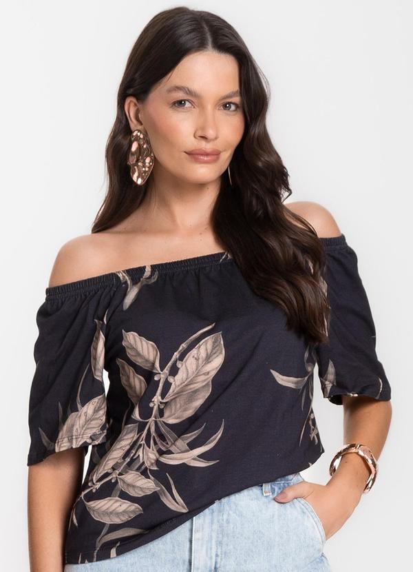 Infinita Cor - Blusa Feminina Ciganinha Bege