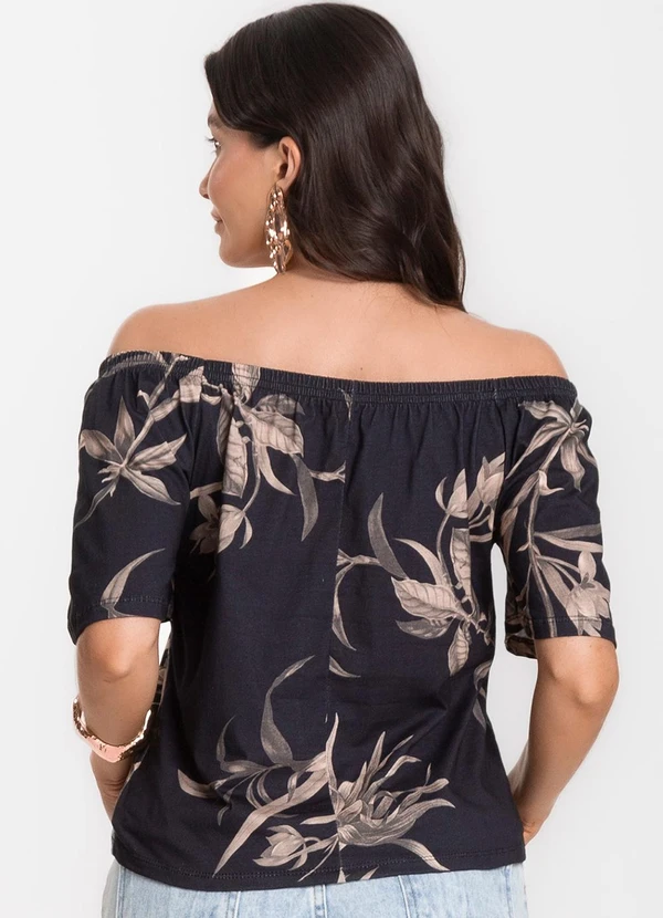 Infinita Cor - Blusa Feminina Ciganinha Bege 2