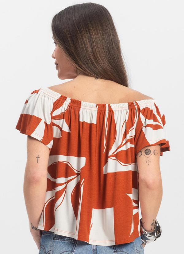 Infinita Cor - Blusa Feminina Ciganinha Laranja 2