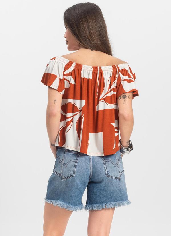 Infinita Cor - Blusa Feminina Ciganinha Laranja 4