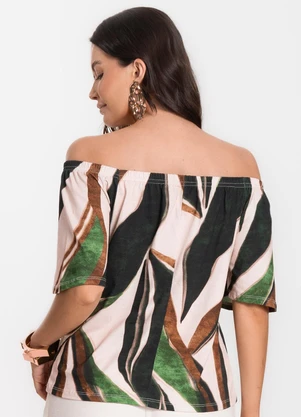 Infinita Cor - Blusa Feminina Ciganinha Marrom - INFINITA COR