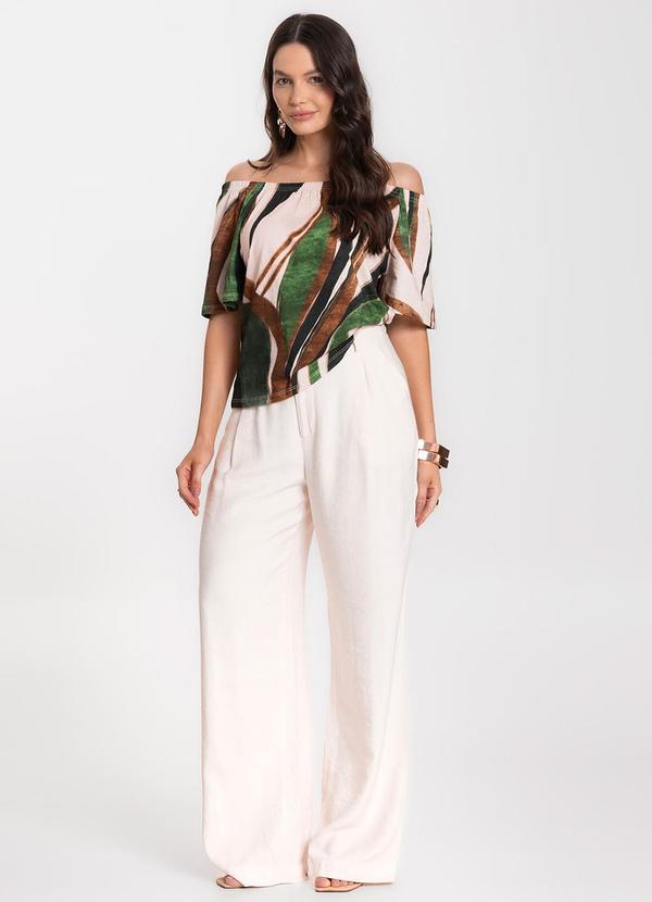 Infinita Cor - Blusa Feminina Ciganinha Marrom 3